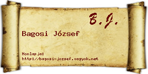 Bagosi József névjegykártya